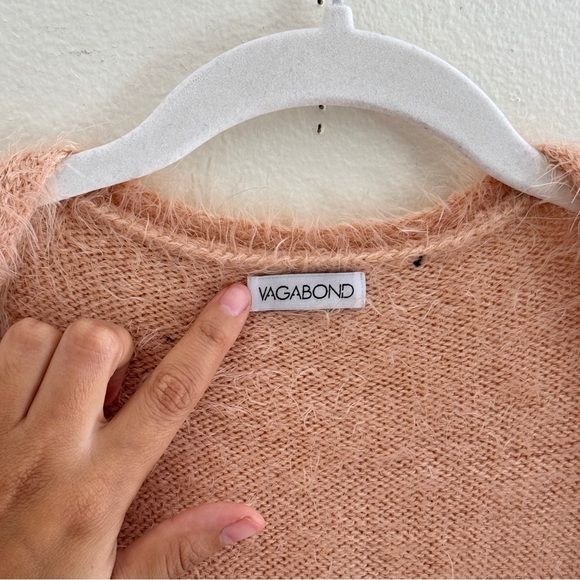 Womens Vagabond Pink Fuzzy Maxi Cardigan S - Picture 2 of 7